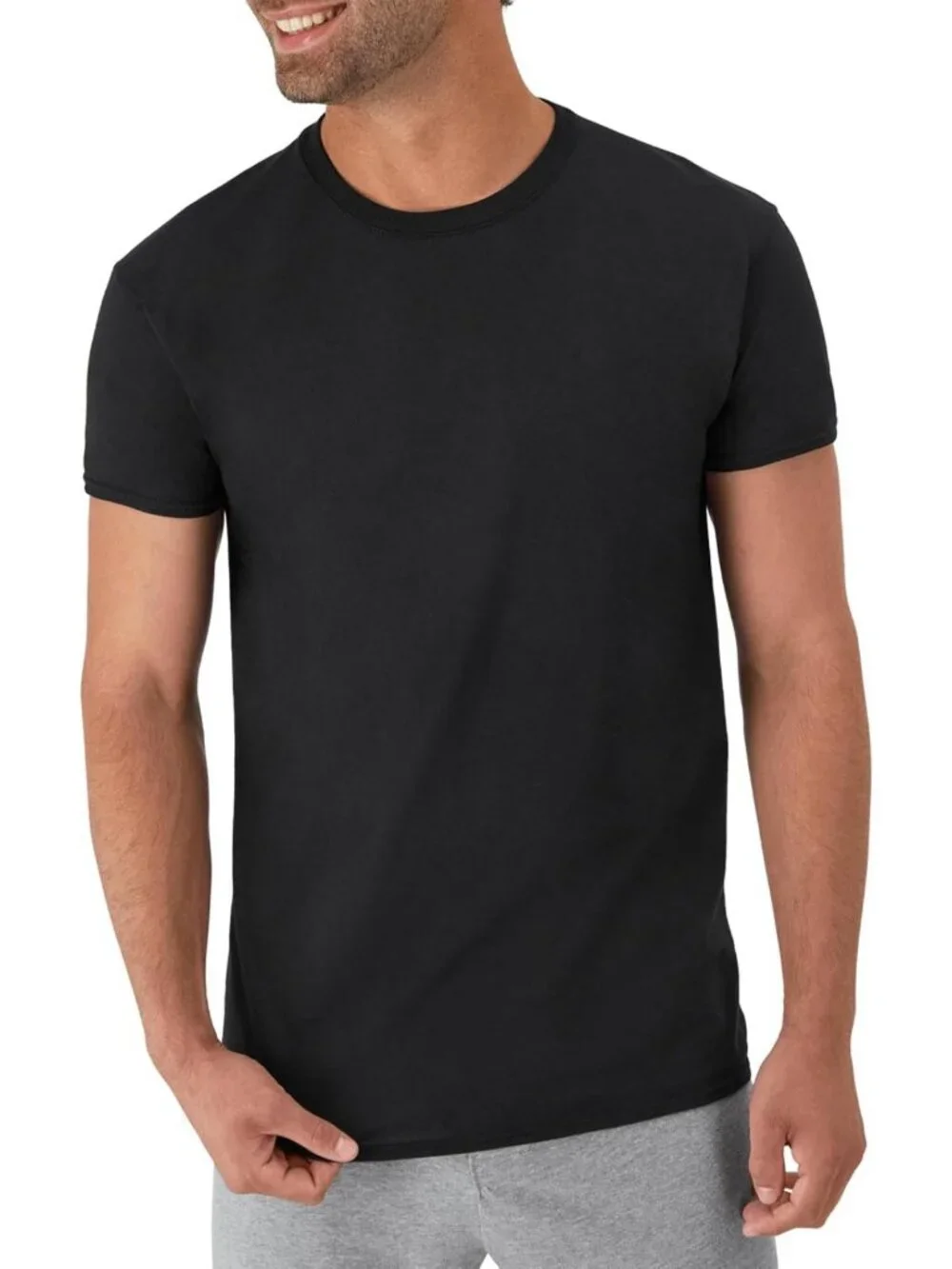 Soft Cotton Stay-Tucked Men's Undershirts, Multipack - White/Black/Assorted